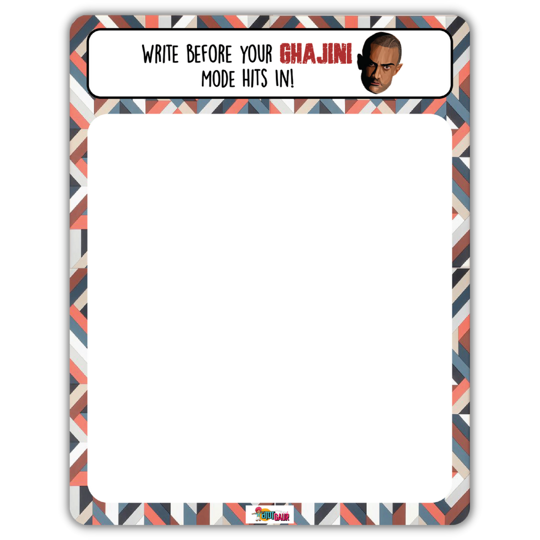 Ghajini Fridge Memo with Marker