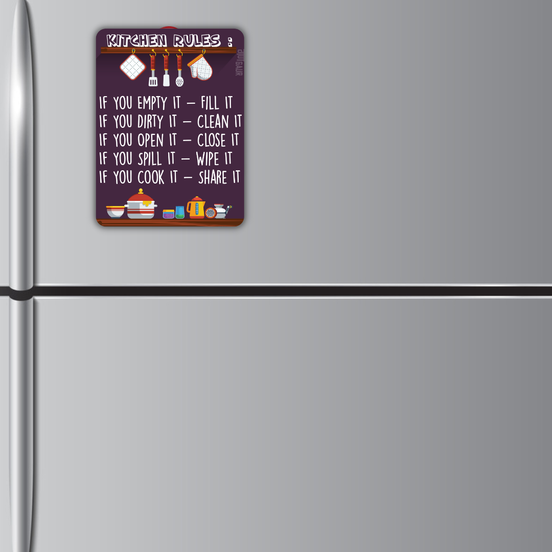 Kitchen Rules Fridge Magnet