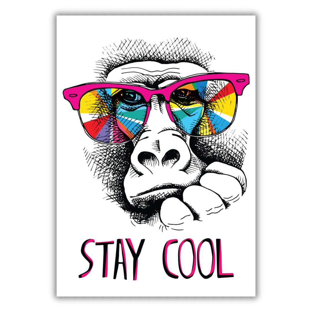 Stay Cool Monkey Poster