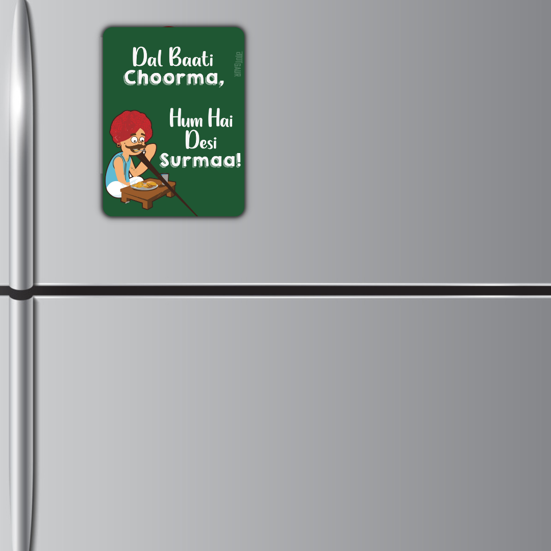 Dal Baati Fridge Magnet