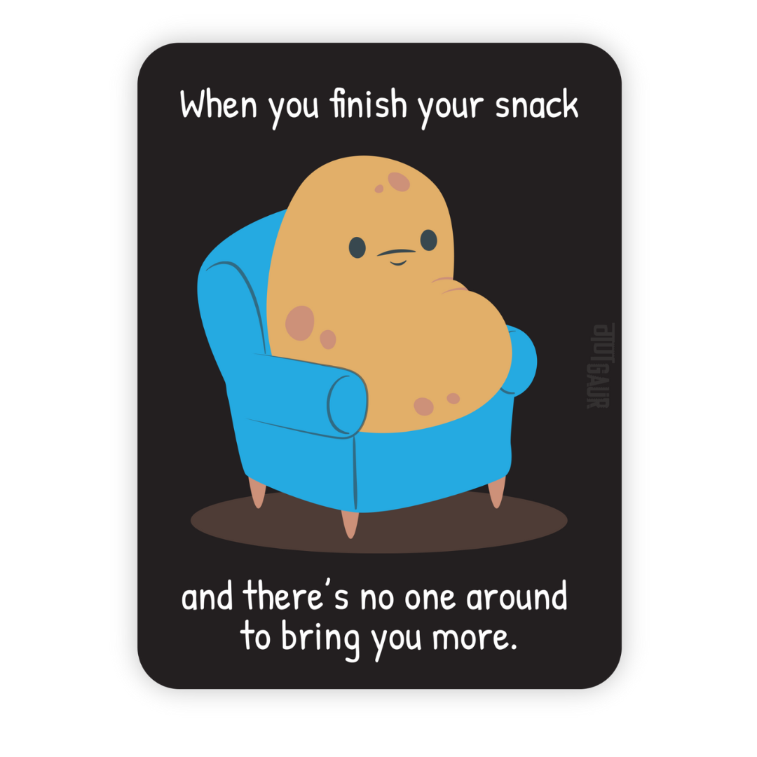 Couch Potato Fridge Magnet