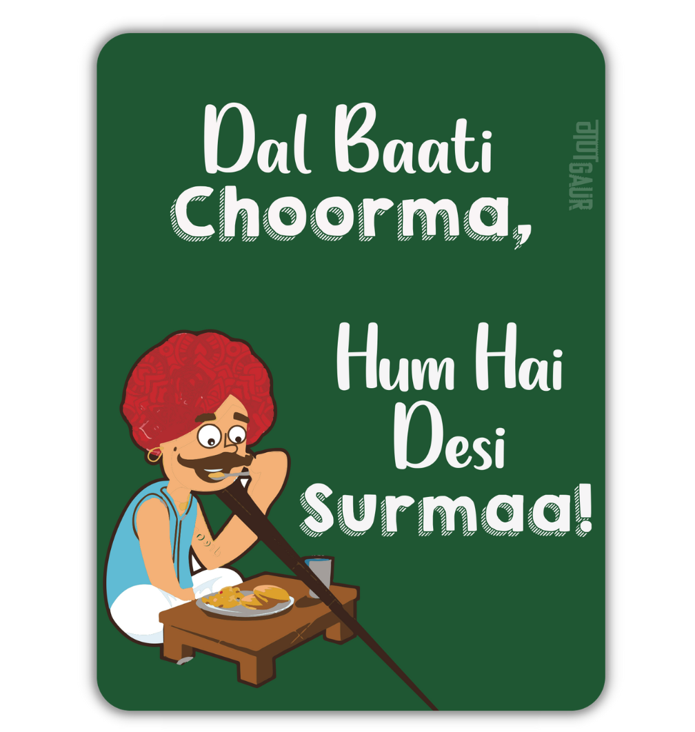 Dal Baati Fridge Magnet