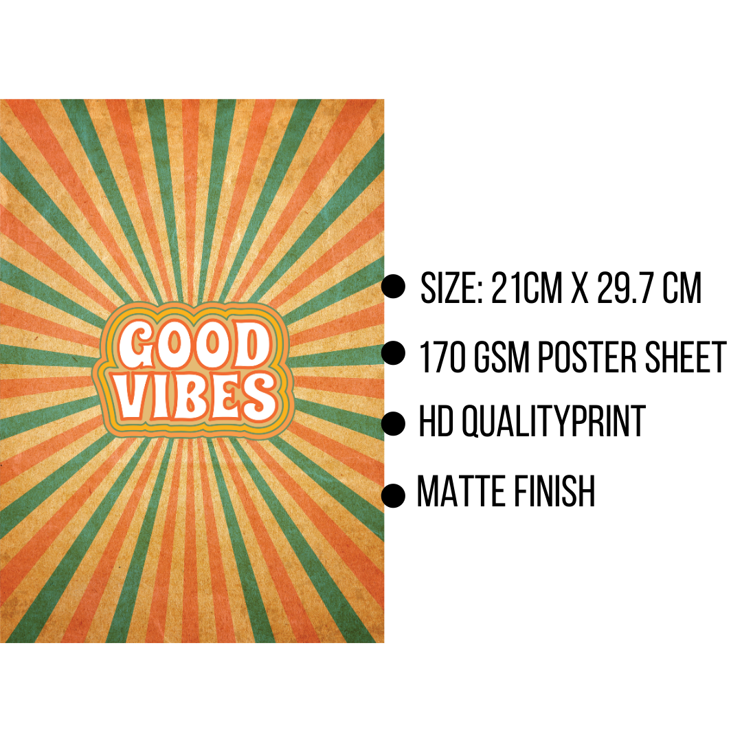 Retro Good Vibes Poster
