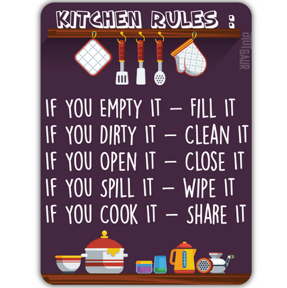 Kitchen Rules Fridge Magnet