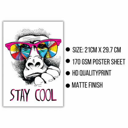 Stay Cool Monkey Poster