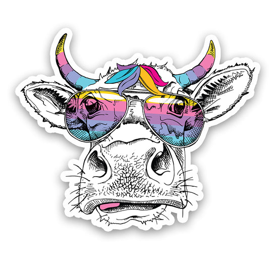 Cool Cow Sticker