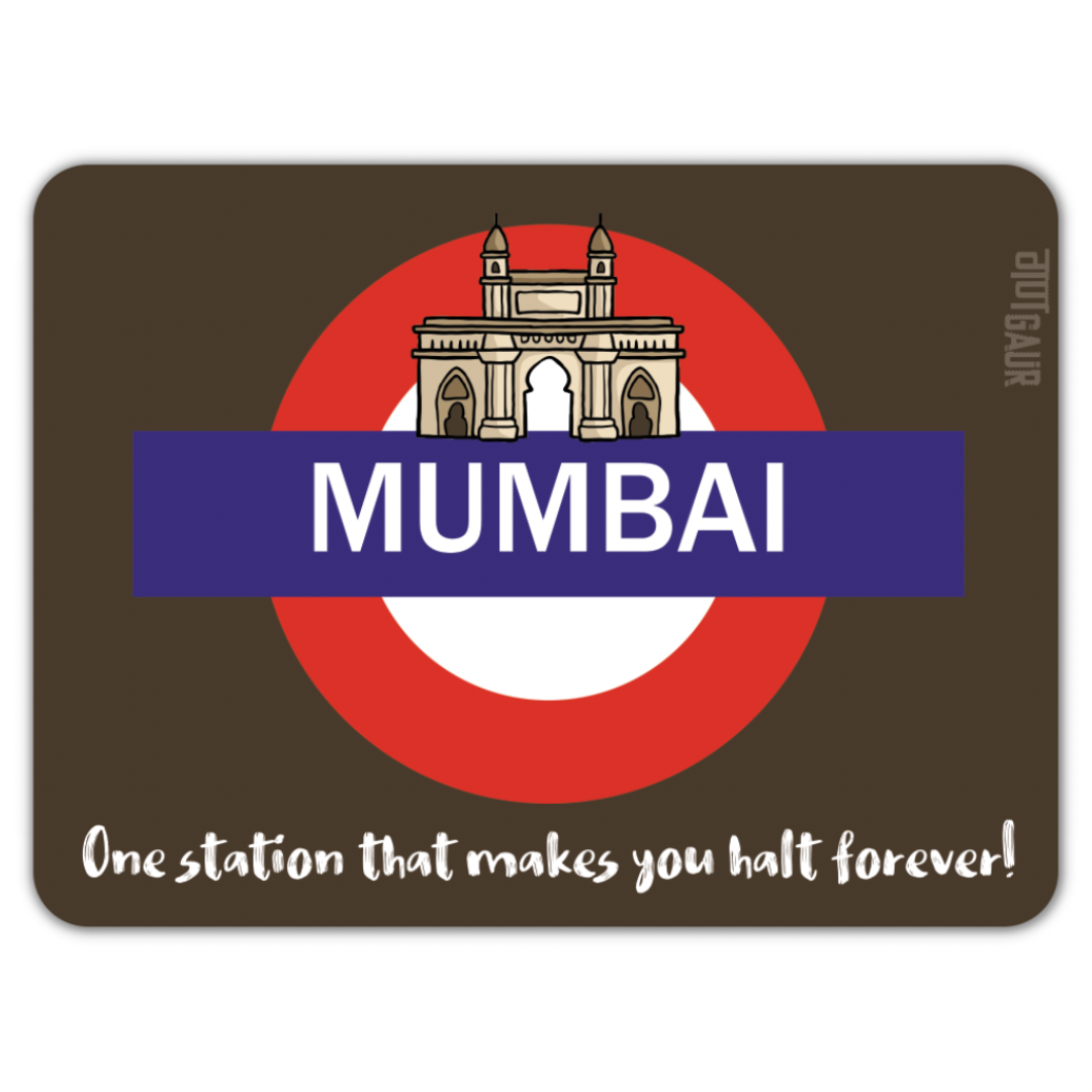 Mumbai Station Fridge Magnet