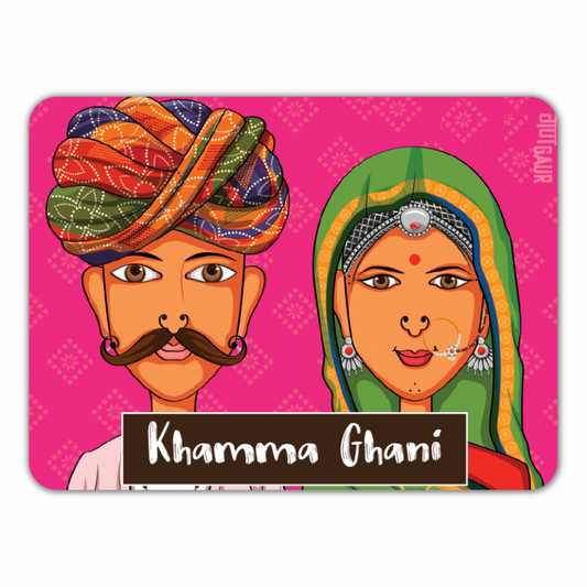 Rajasthani Khamma Ghani Fridge Magnet